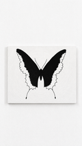 Original Minimalist Textured Black & White Butterfly Handmade Acrylic Painting